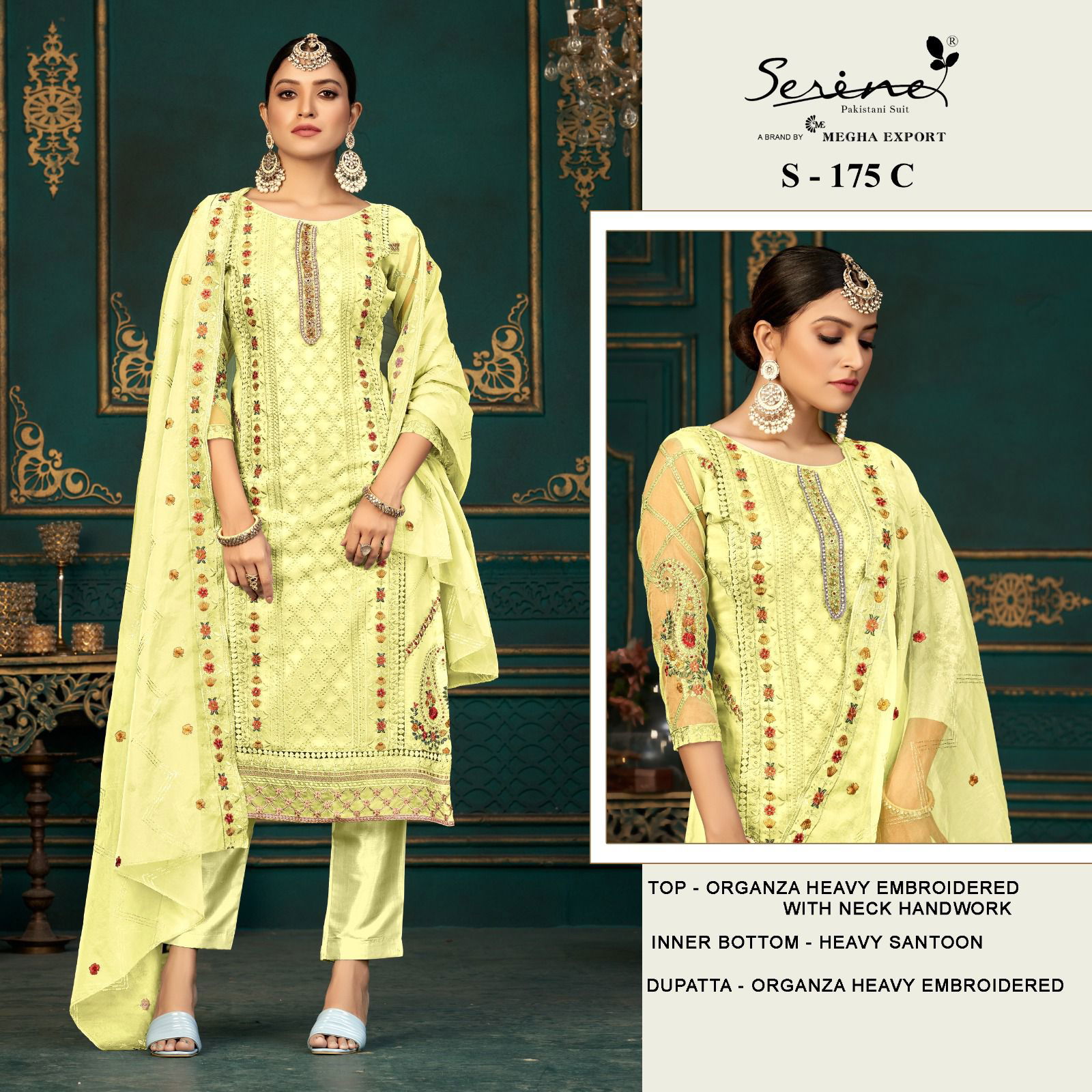 Serine S 171 A To D Organza Pakistani Suits Catalog
